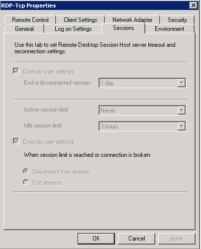 windows server 2012 remote desktop session timeout